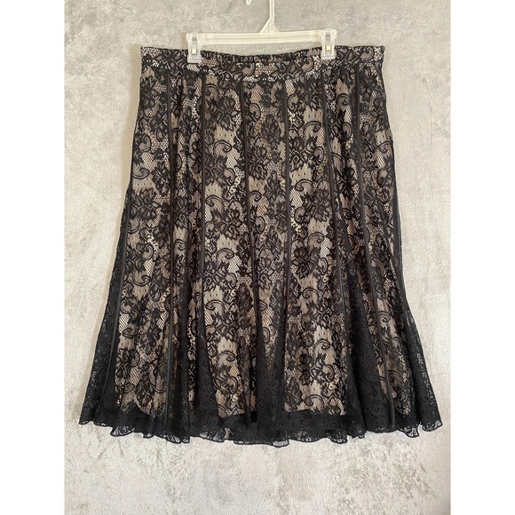 Catherines Skirt Womens 1X Black Lace Floral Flowy Fairygoth Whimsygoth Event - Picture 1 of 8